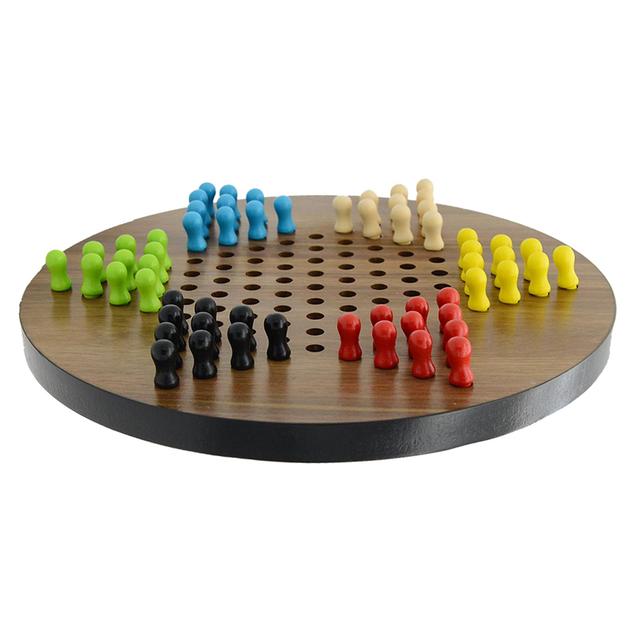 Chinês de madeira damas com mármores de aprendizagem brinquedo educacional  chinês jogo de tabuleiro jogo de